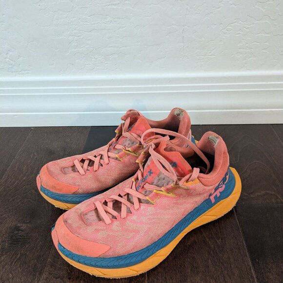 HOKA Tecton X Women’s Trail Running Shoes – Size 7.5 – Orange - Picture 2 of 14